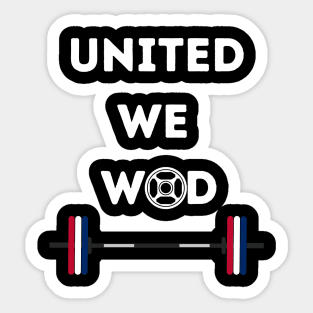 United We WOD Barbell Sticker